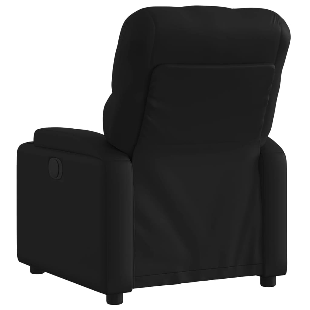 vidaXL Sillón reclinable eléctrico de cuero sintético negro