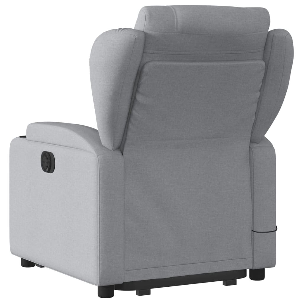 vidaXL Sillón de masaje reclinable de pie de tela gris claro