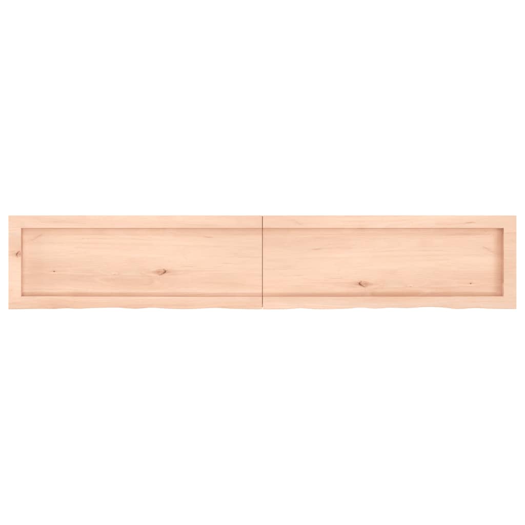 vidaXL Estante de pared madera maciza roble sin tratar 160x30x(2-4) cm