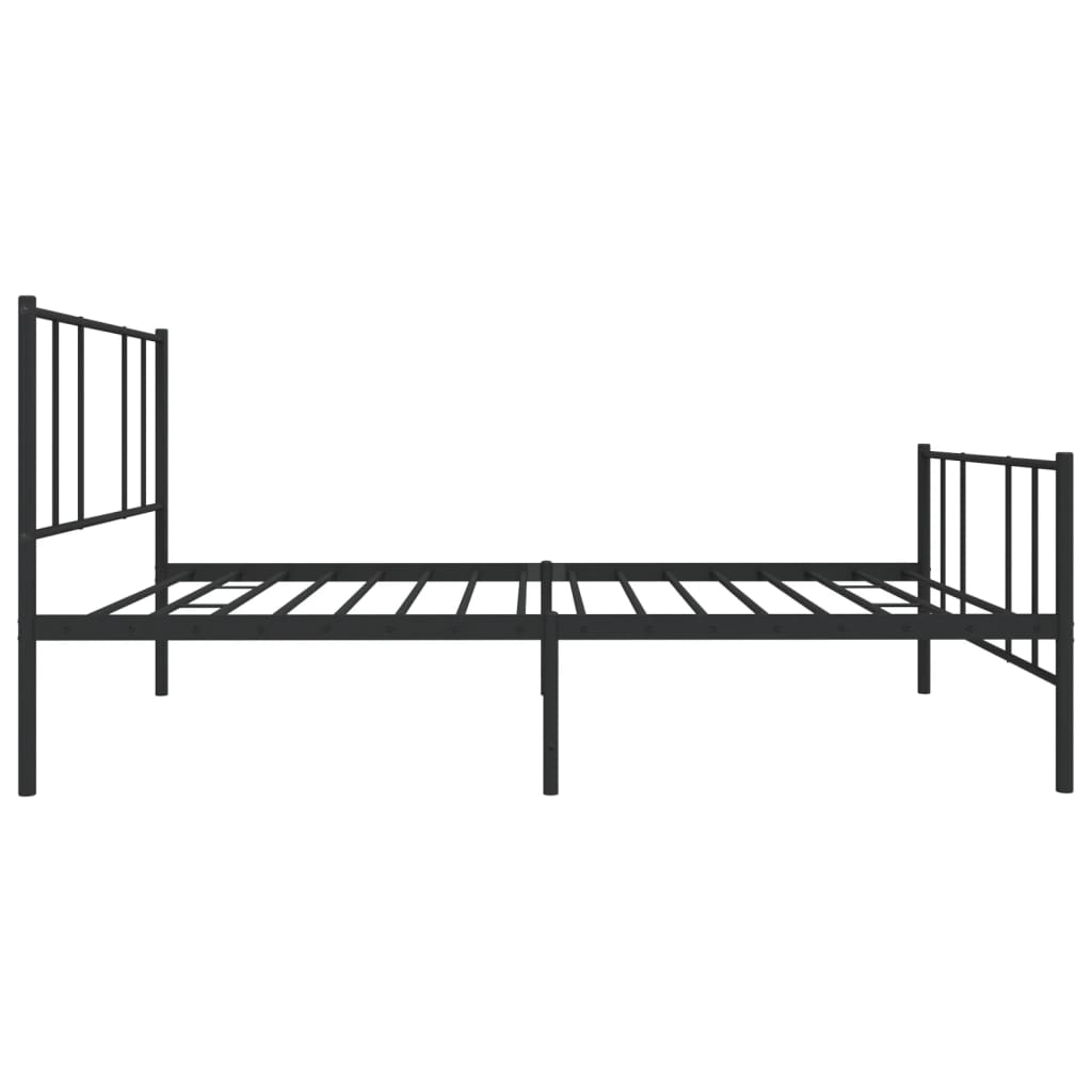 vidaXL Estructura cama sin colchón con estribo metal negro 90x190 cm