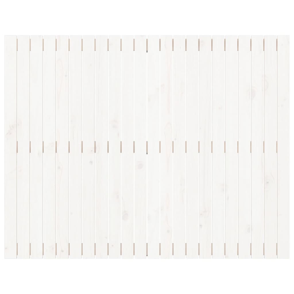 vidaXL Cabecero de cama de pared madera maciza pino blanco 140x3x110cm