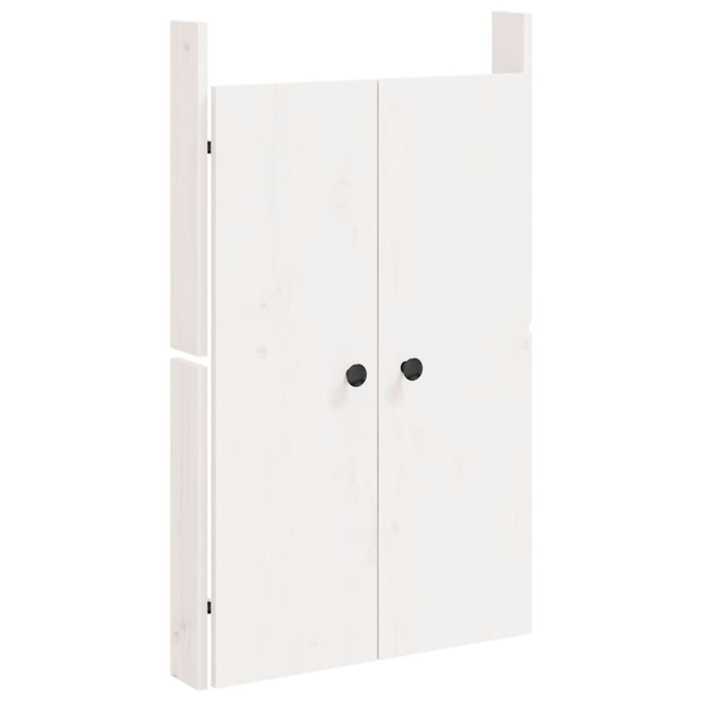 vidaXL Puertas de cocina exterior 2 uds madera pino blanco 50x9x82 cm