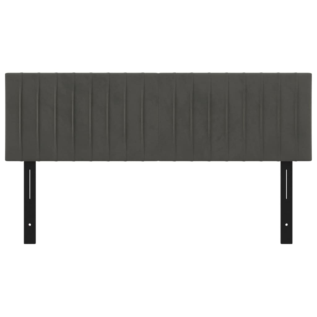 vidaXL Cabeceros 2 unidades terciopelo gris oscuro 72x5x78/88 cm