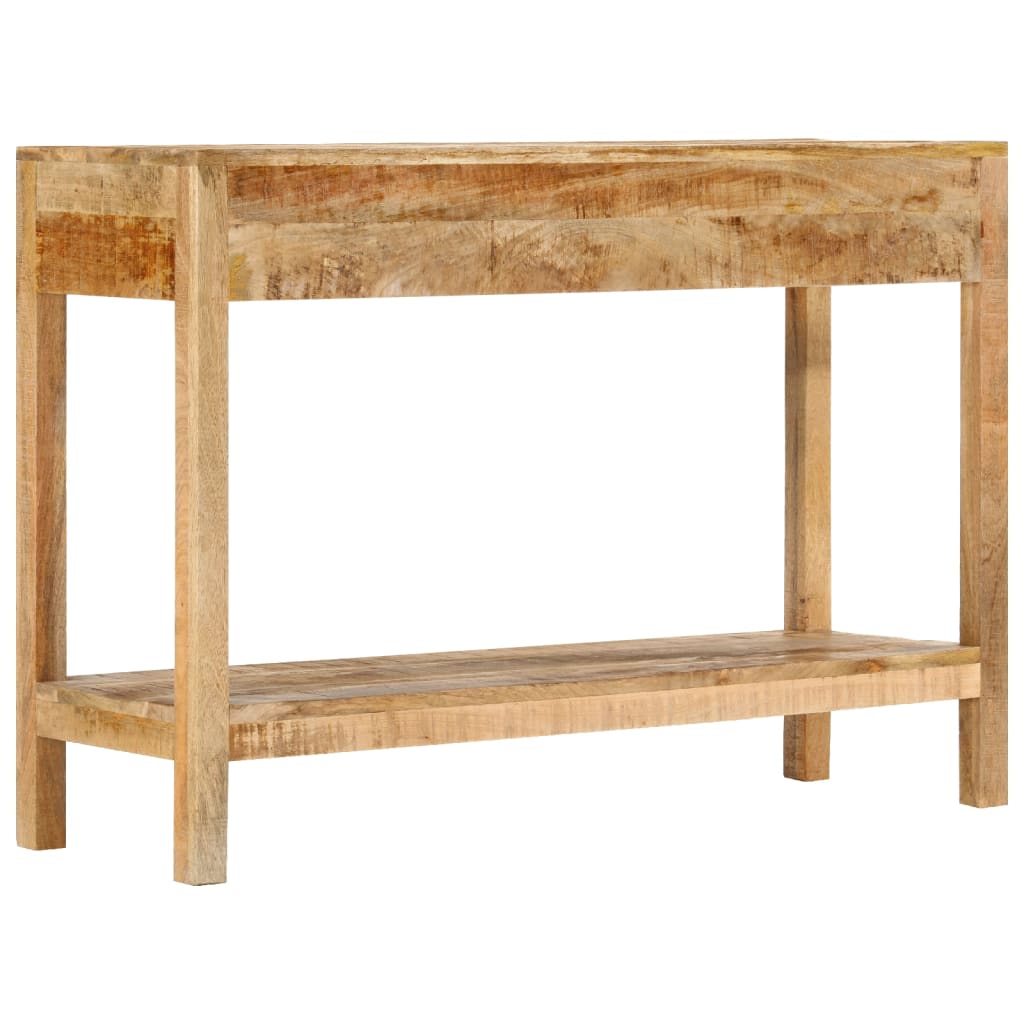 vidaXL Mesa consola con 2 cajones madera maciza de mango 110x35x75 cm