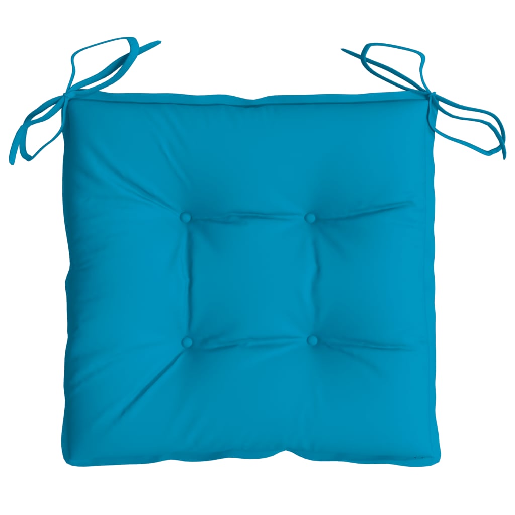 vidaXL Cojines de silla de jardín 4 uds tela Oxford azul 40x40x7 cm