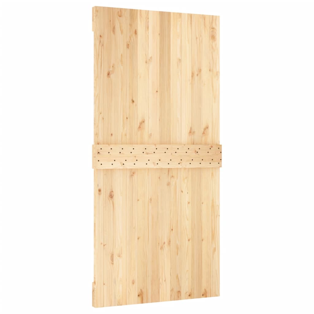 vidaXL Puerta corredera con herrajes madera maciza de pino 100x210 cm