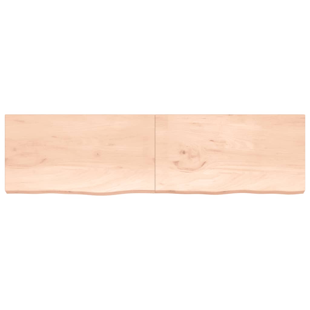 vidaXL Tablero de mesa madera maciza roble sin tratar 220x60x(2-6) cm