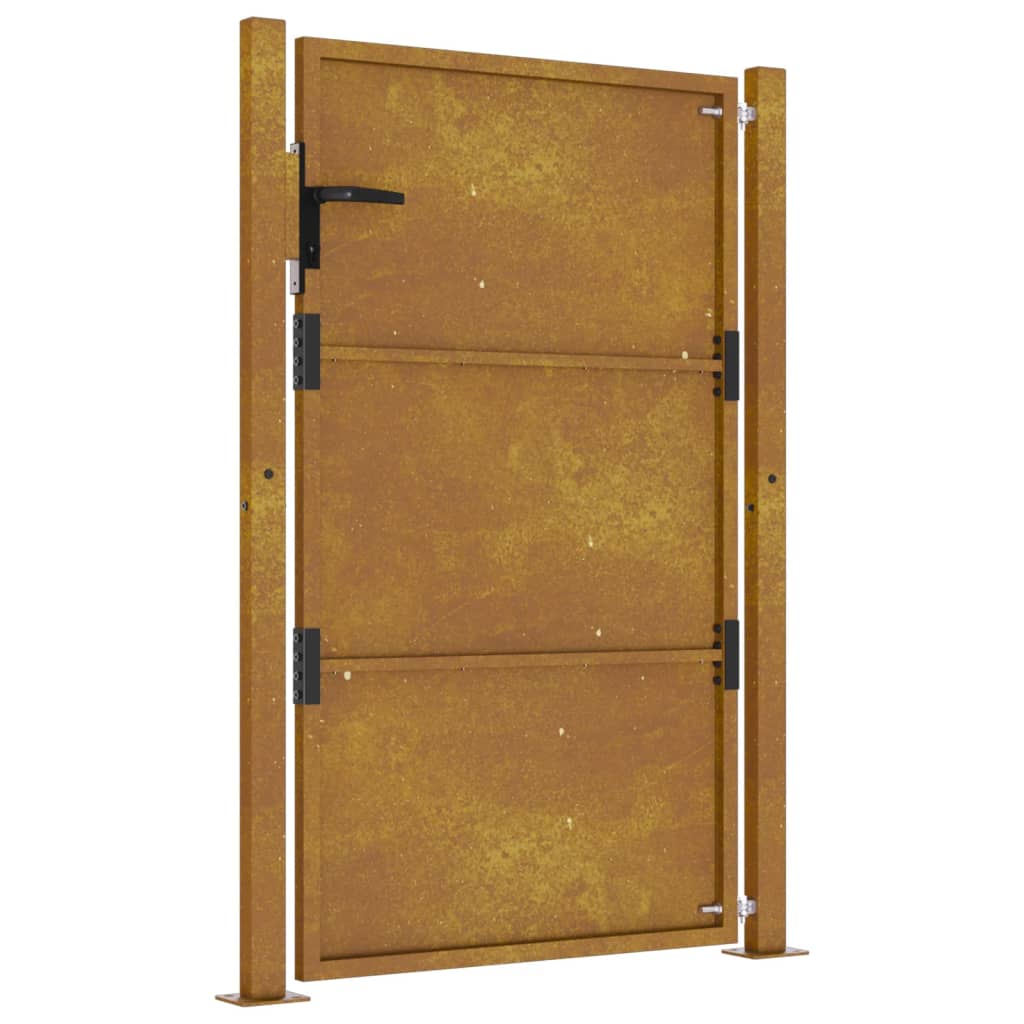 vidaXL Puerta de jardín acero corten 105x155 cm