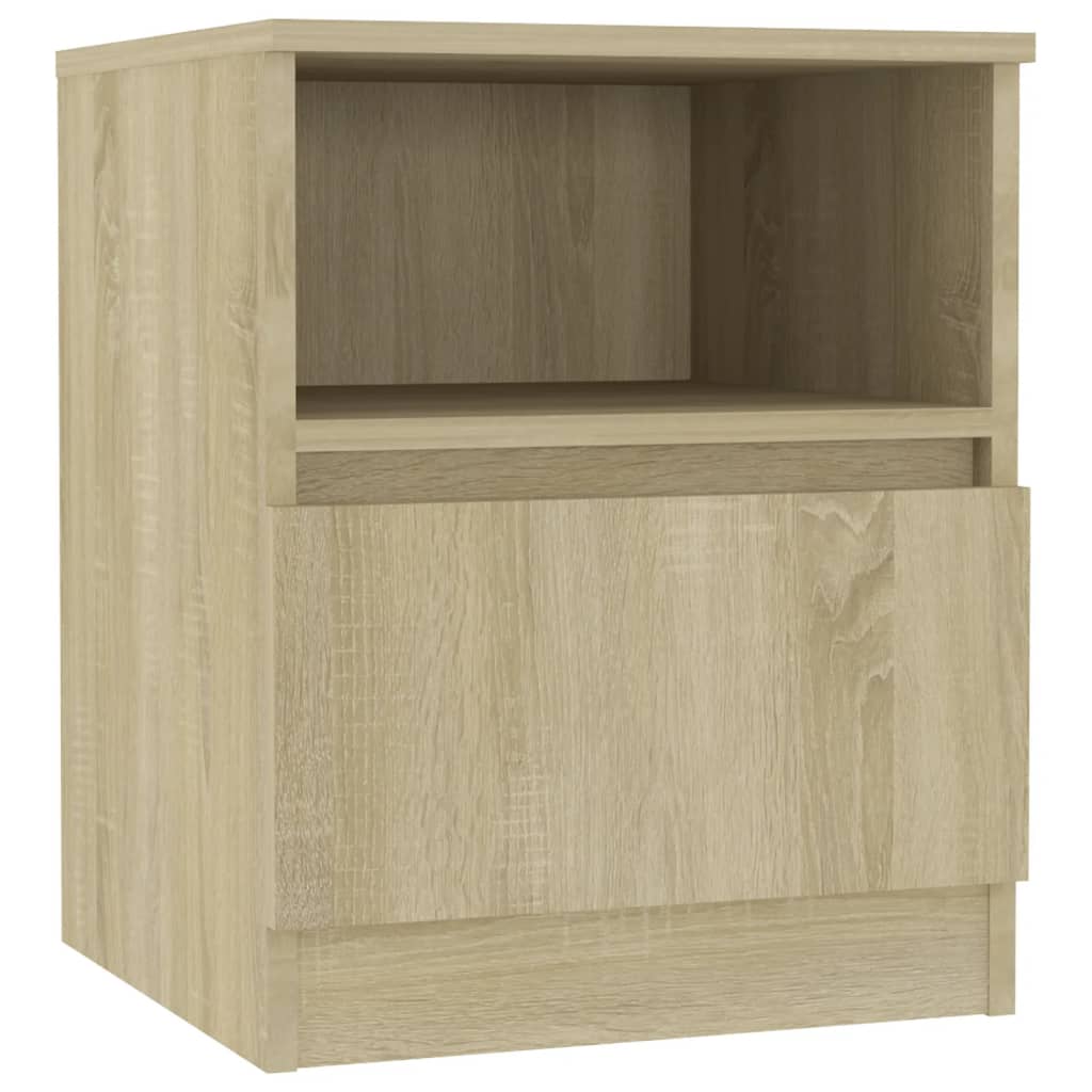 vidaXL Mesita de noche madera contrachapada roble Sonoma 40x40x50 cm