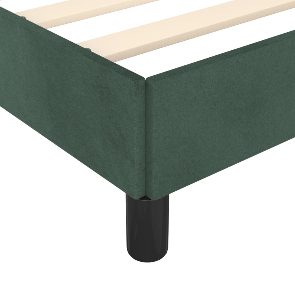 vidaXL Estructura cama con cabecero terciopelo verde oscuro 120x200 cm