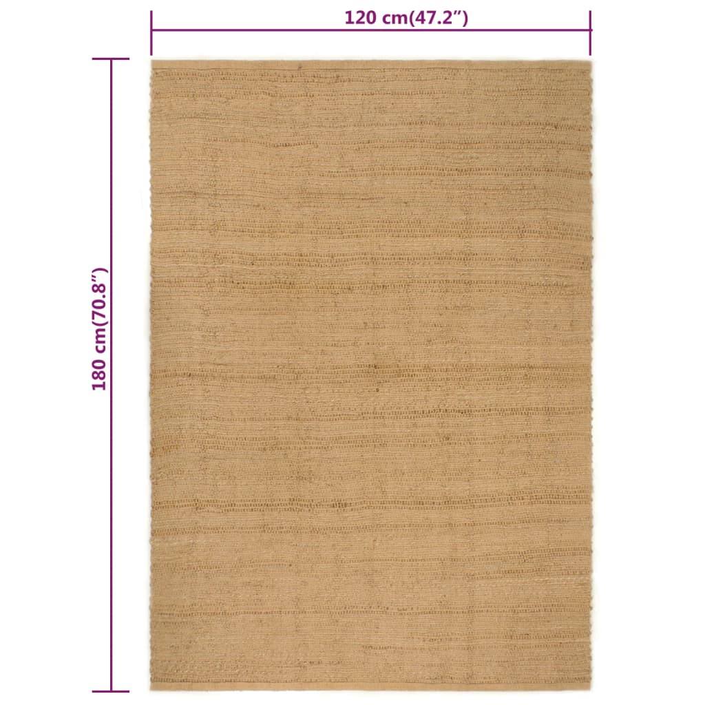 vidaXL Alfombra rectangular yute natural 120x180 cm