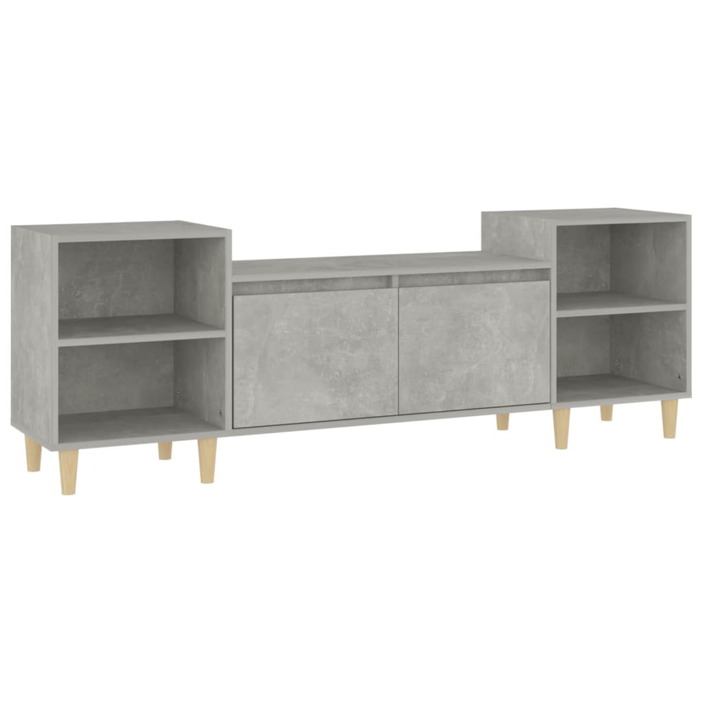 vidaXL Mueble para TV madera contrachapada gris hormigón 160x35x55 cm