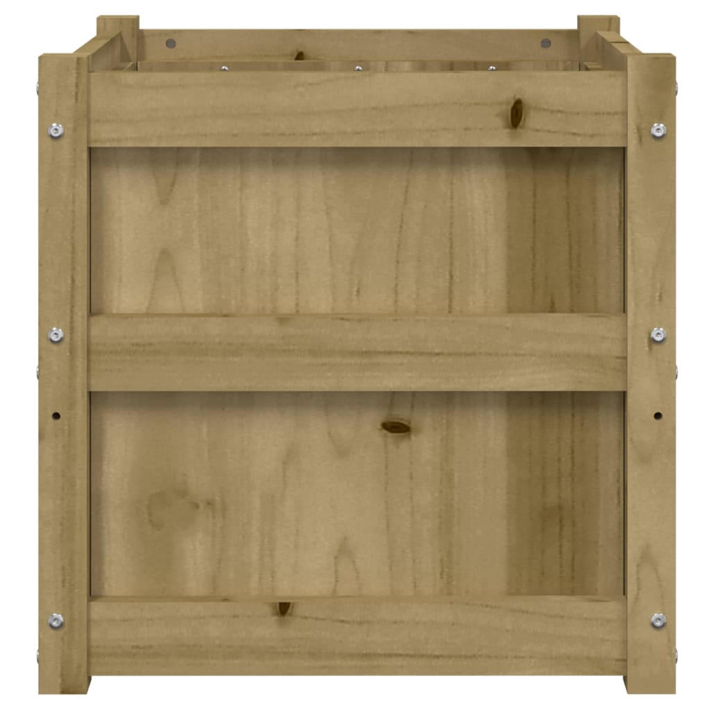 vidaXL Jardinera madera maciza de pino impregnada 50x50x50 cm