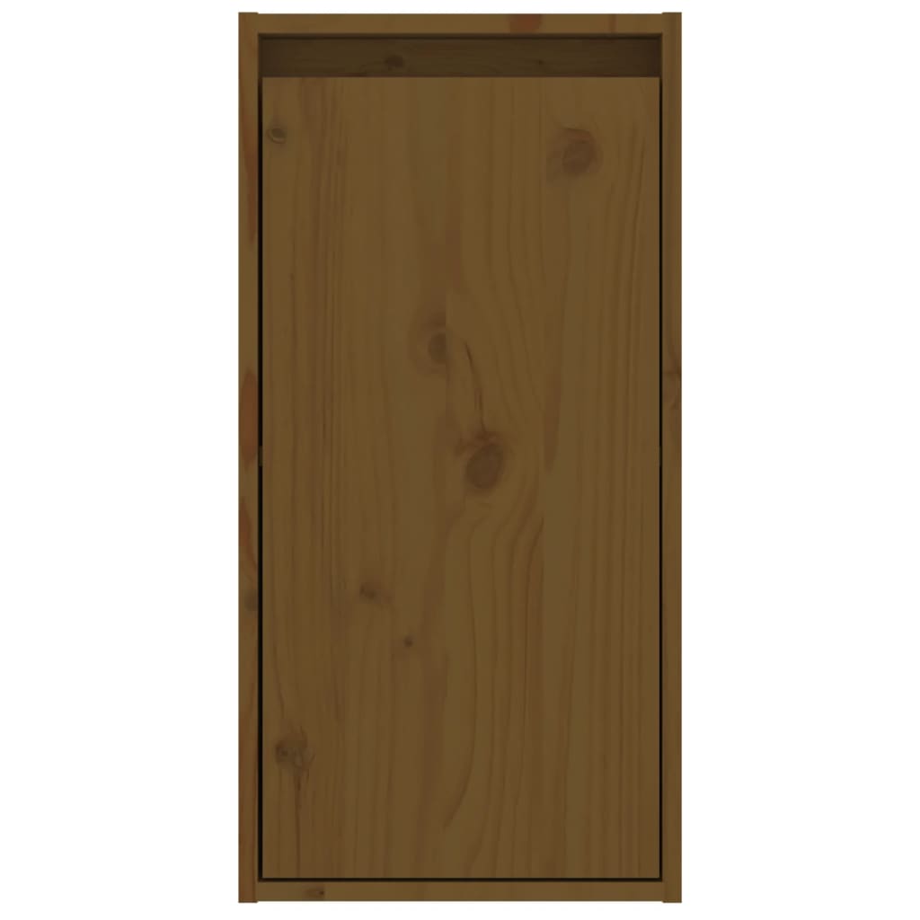 vidaXL Armario de pared 2 uds madera de pino marrón miel 30x30x60 cm