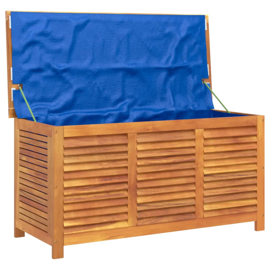 vidaXL Caja de almacenaje de jardín madera maciza acacia 113x50x56 cm