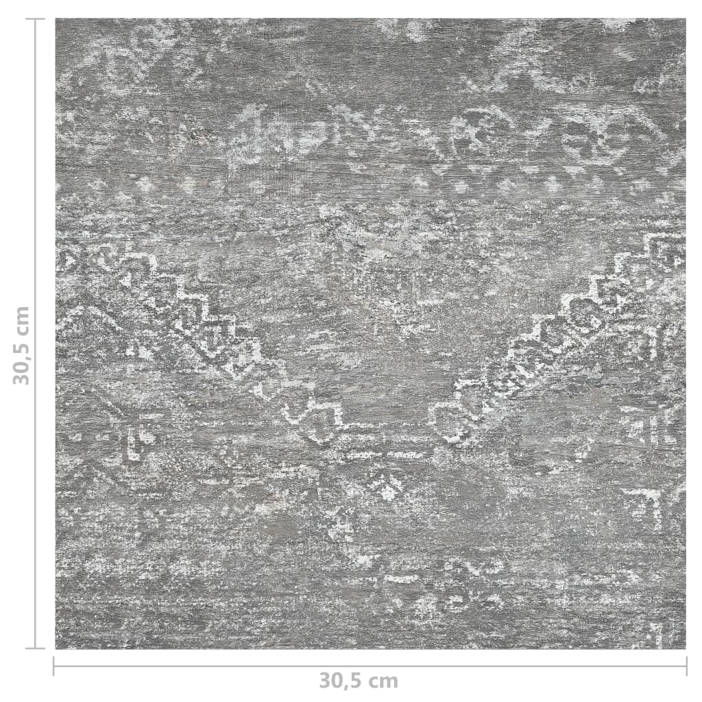 vidaXL Tarimas de suelo autoadhesiva 20 uds PVC gris cemento 1,86 m²
