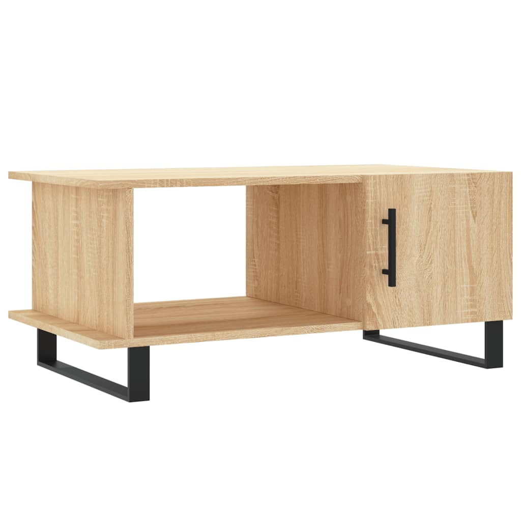 vidaXL Mesa de centro madera contrachapada roble Sonoma 90x50x40 cm