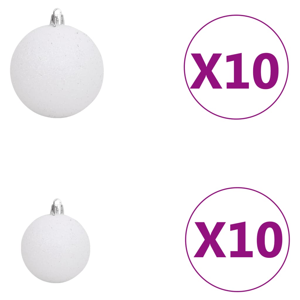 vidaXL Árbol de Navidad artificial con luces y bolas 910 ramas 210 cm