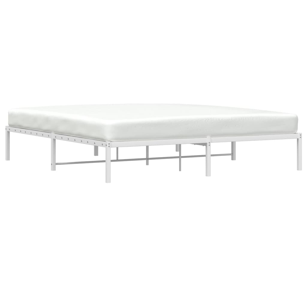 vidaXL Estructura de cama de metal blanco 180x200 cm