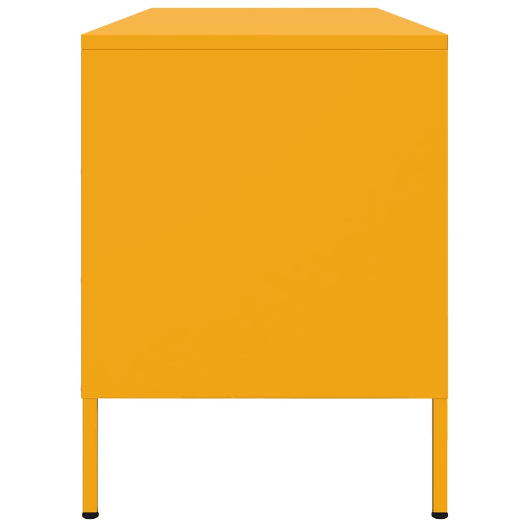 vidaXL Mueble de TV de acero amarillo mostaza 100,5x39x50,5 cm