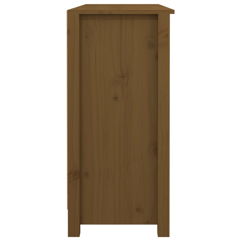 vidaXL Aparador de madera maciza de pino marrón miel 100x35x74,5 cm