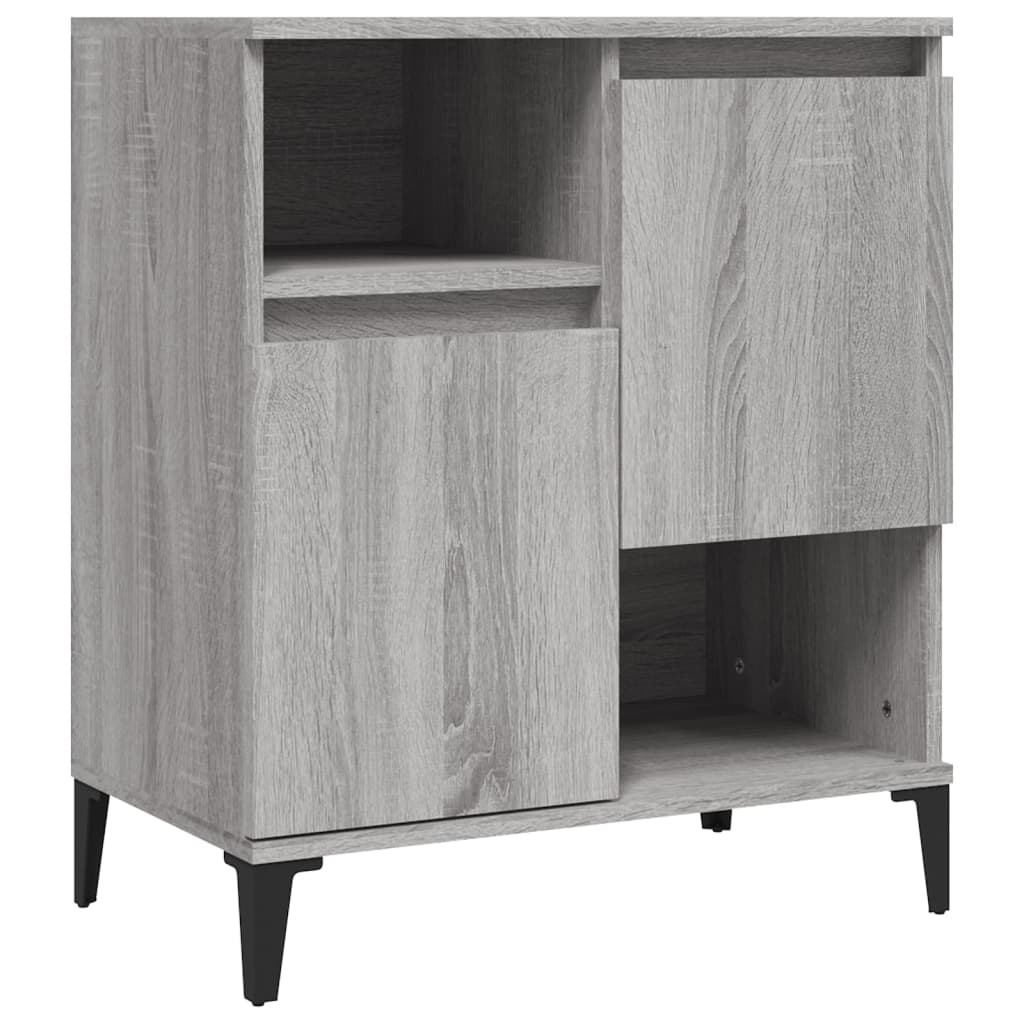 vidaXL Aparadores 3 uds madera contrachapada gris Sonoma 60x35x70 cm