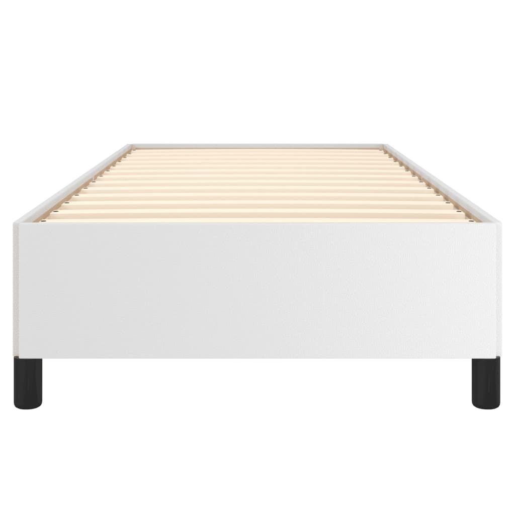 vidaXL Estructura de cama cuero sintético blanco 90x190 cm