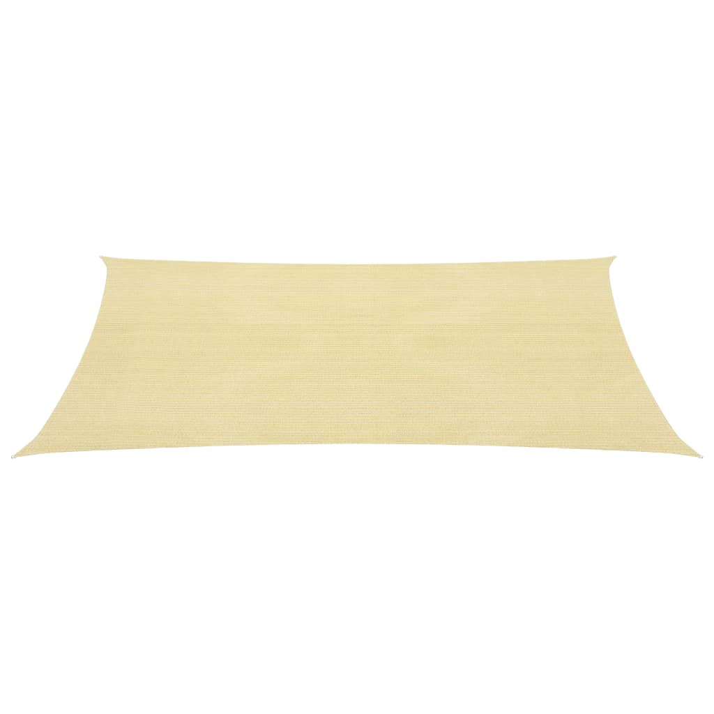 vidaXL Toldo de vela beige HDPE 160 g/m² 2x3 m