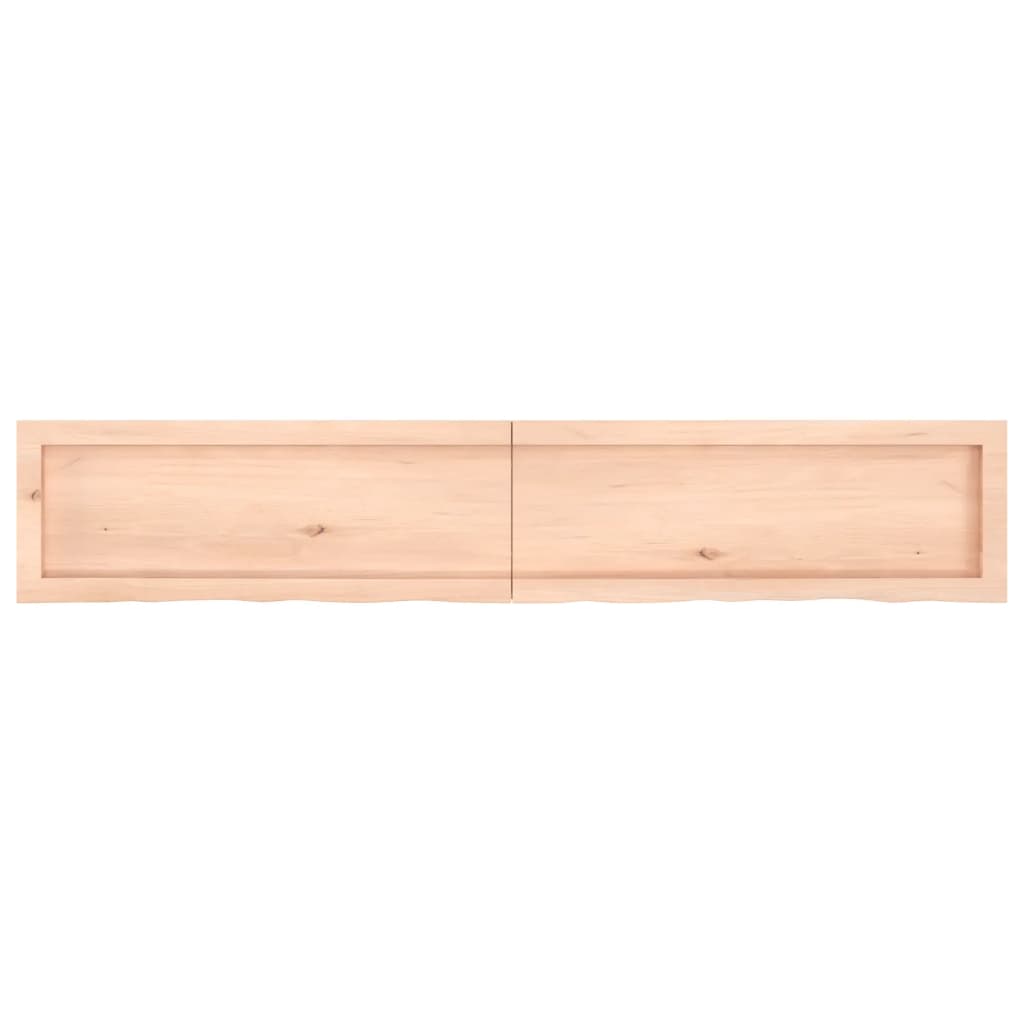 vidaXL Encimera de baño madera maciza sin tratar 160x30x(2-6) cm