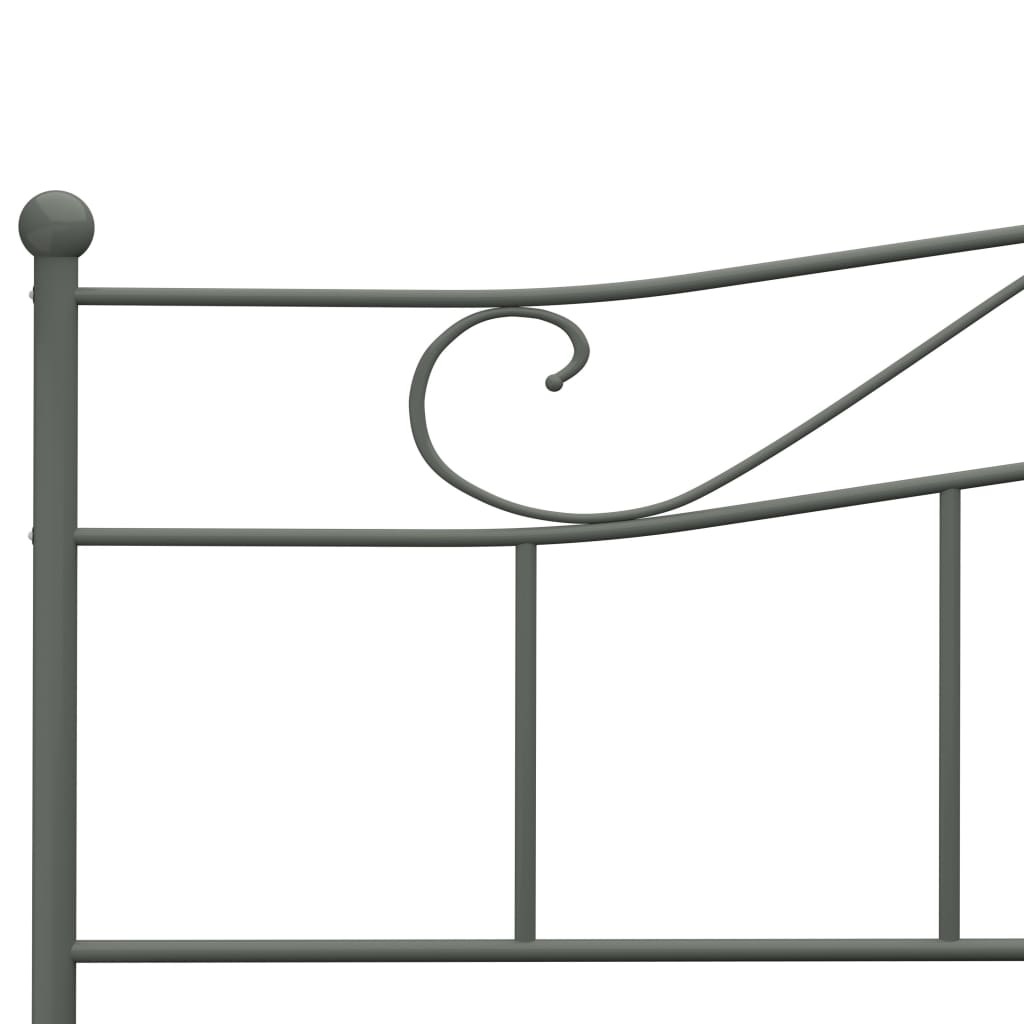 vidaXL Estructura de cama sin colchón metal gris 180x200 cm