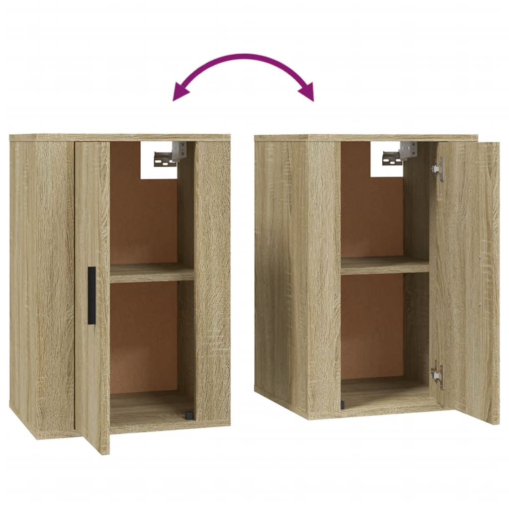 vidaXL Muebles para TV de pared 2 uds roble Sonoma 40x34,5x60 cm