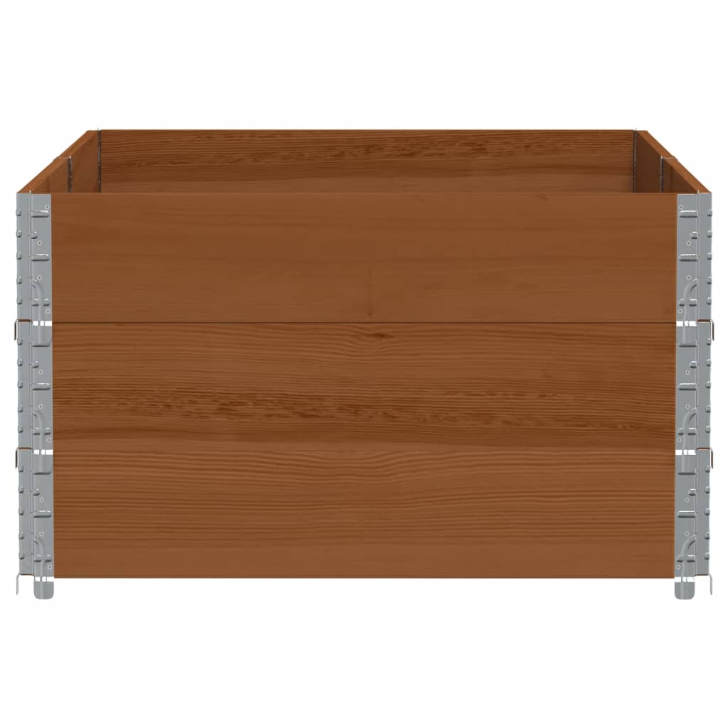 vidaXL Jardinera de madera maciza de pino marrón 150x100 cm