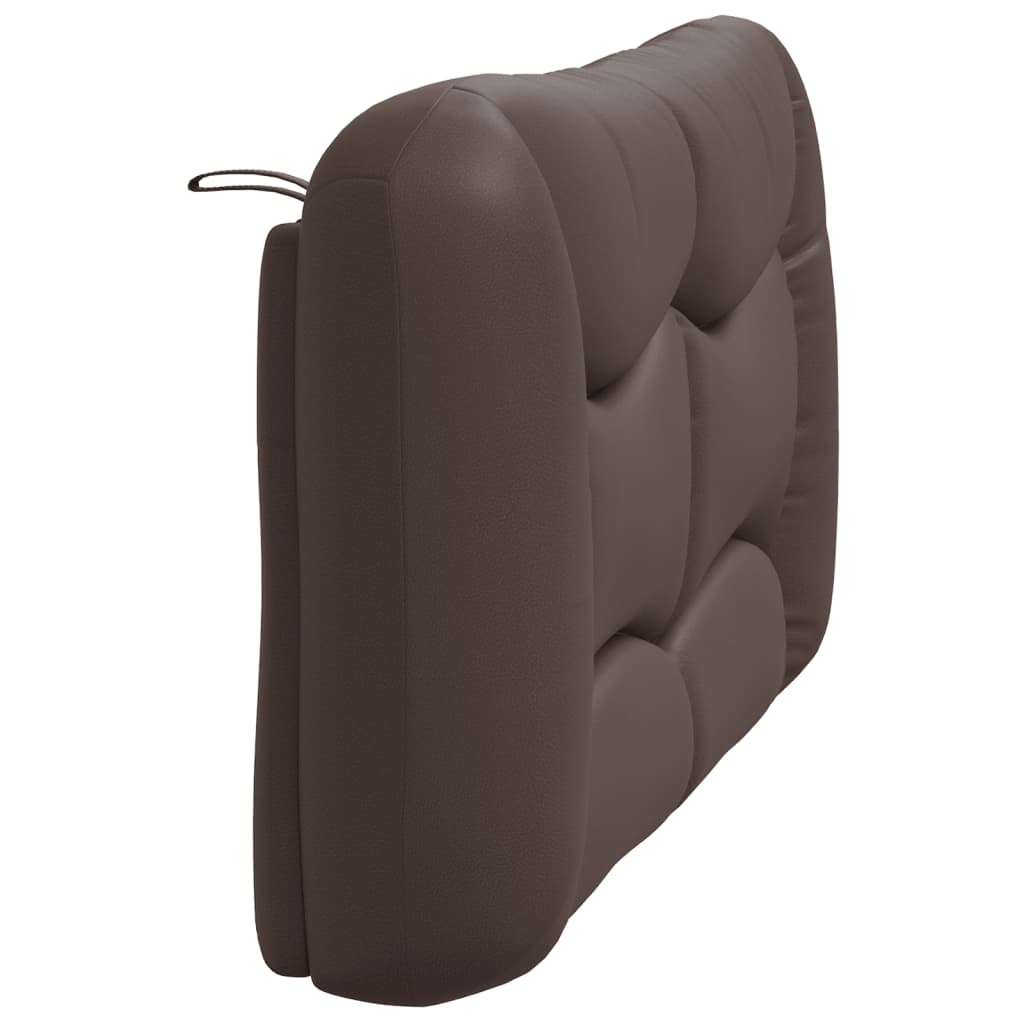 vidaXL Cabecero de cama acolchado cuero sintético marrón 120 cm