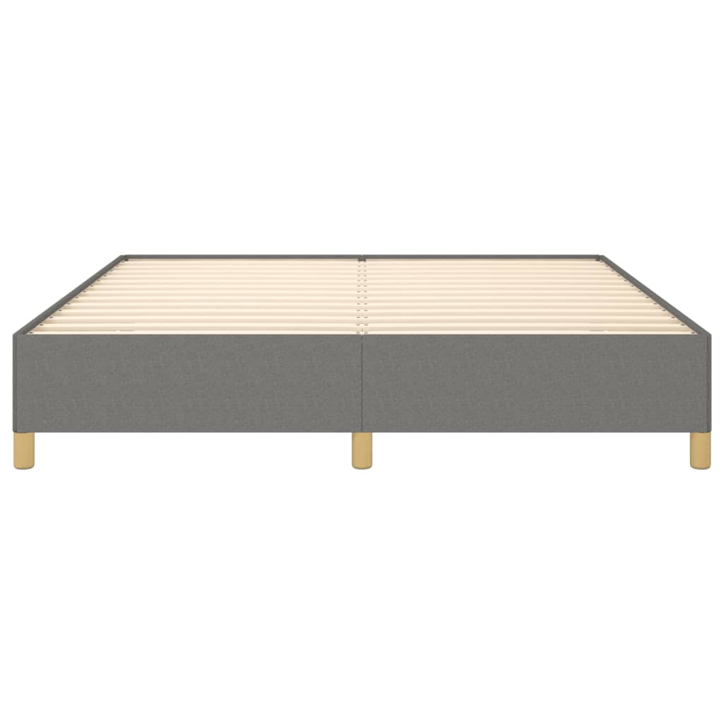 vidaXL Estructura de cama de tela gris oscuro 160x200 cm