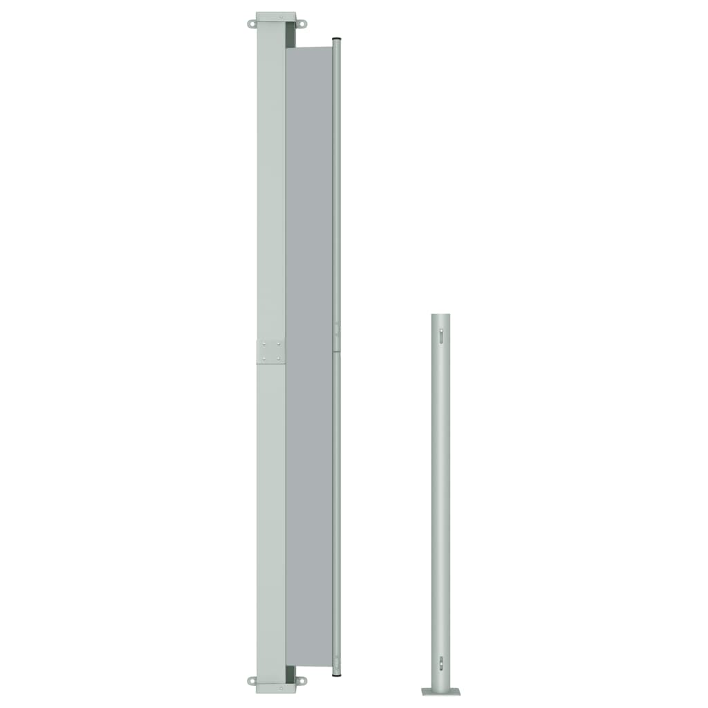 vidaXL Toldo lateral retráctil para patio gris 200x500 cm