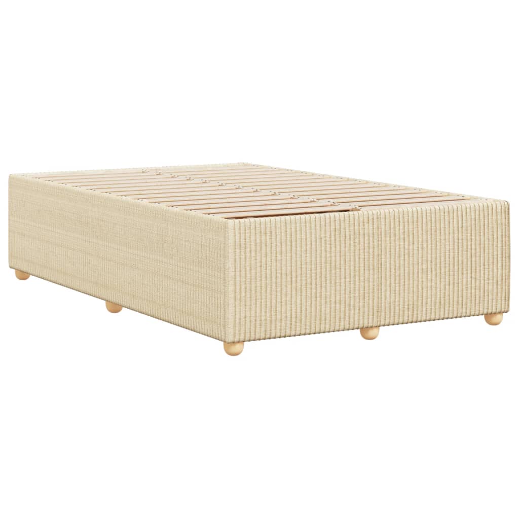 vidaXL Estructura de cama tela crema 120x190 cm