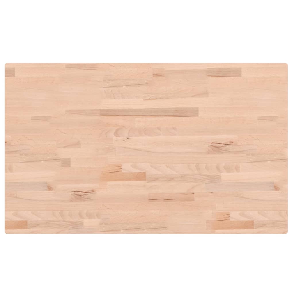 vidaXL Encimera de baño madera maciza de haya 100x60x2,5 cm