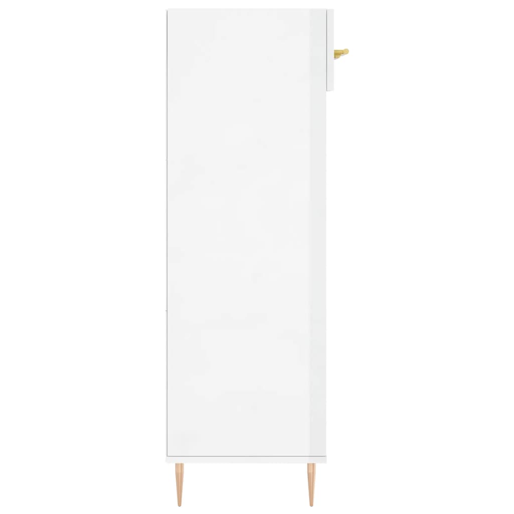 vidaXL Mueble zapatero madera contrachapada blanco brillo 60x35x105 cm