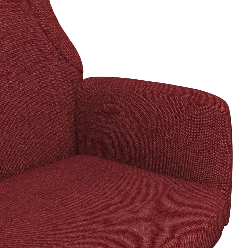 vidaXL Sillón de relax de tela color rojo tinto