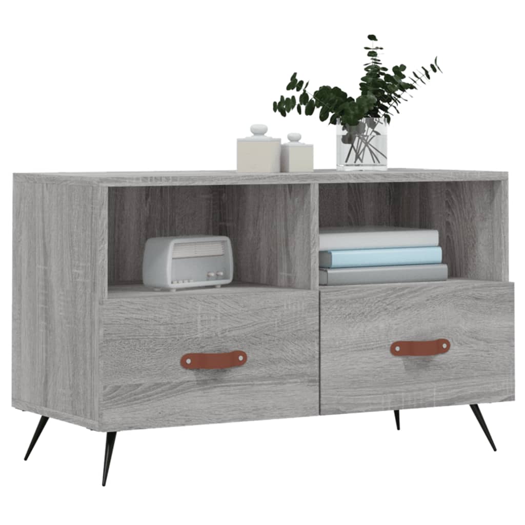 vidaXL Mueble de TV madera de ingeniería gris Sonoma 80x36x50 cm