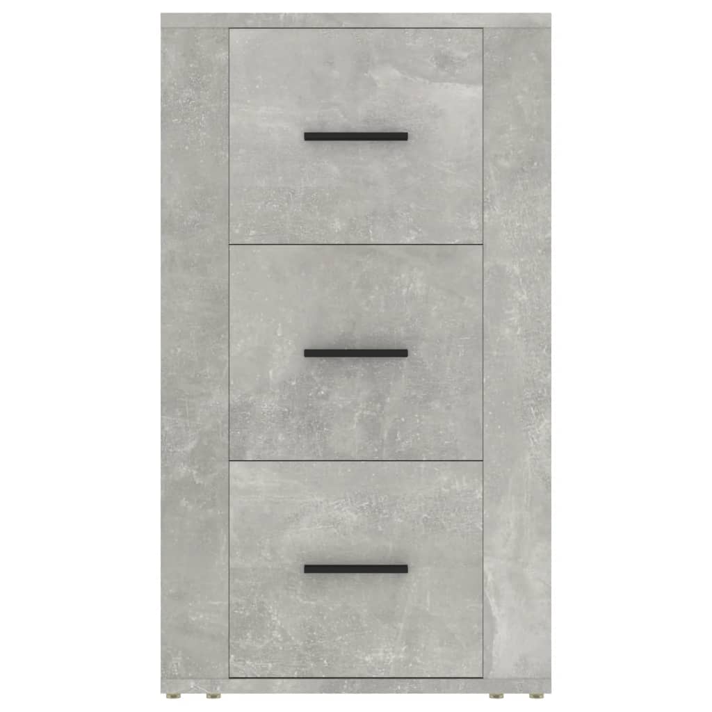 vidaXL Aparador de madera contrachapada gris hormigón 40x33x70 cm