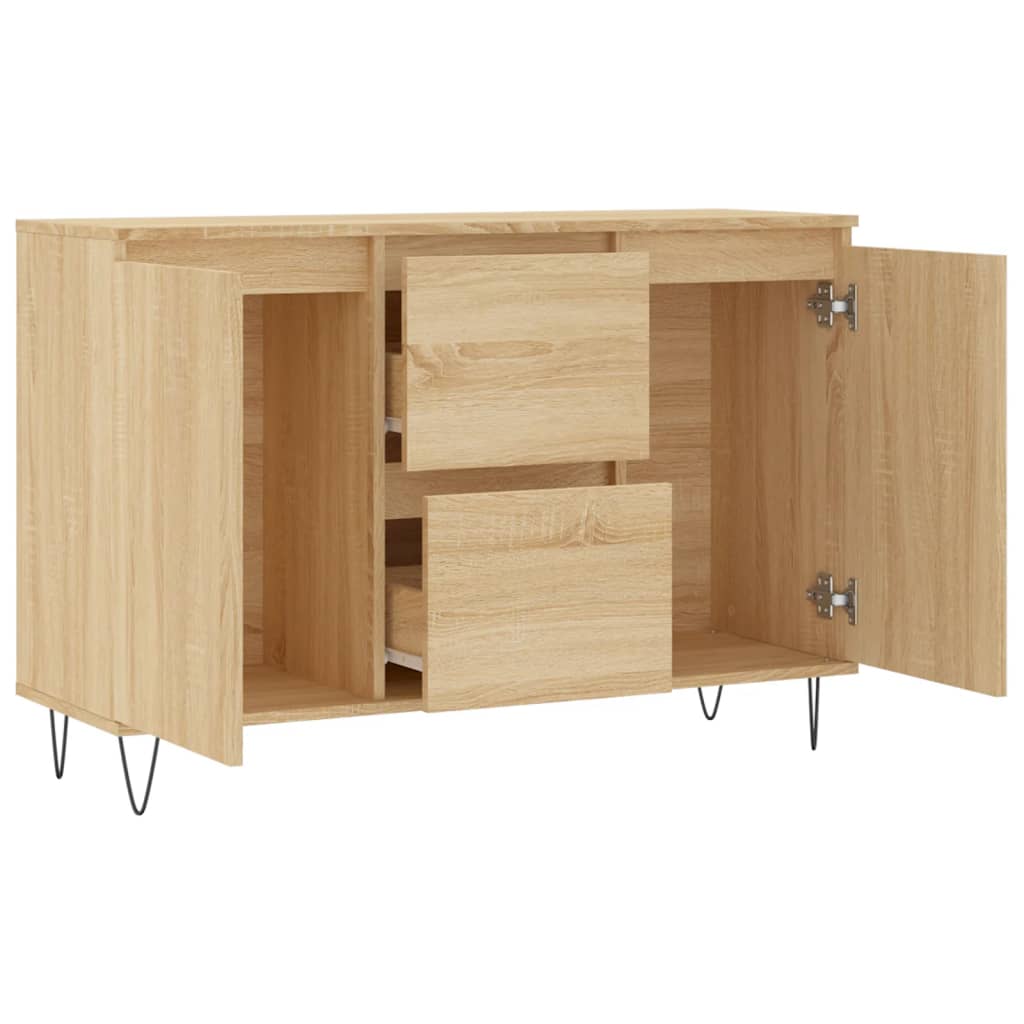 vidaXL Aparador de madera de ingeniería roble Sonoma 104x35x70 cm