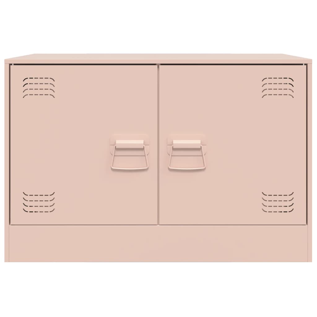 vidaXL Mueble para TV de acero rosa 67x39x44 cm