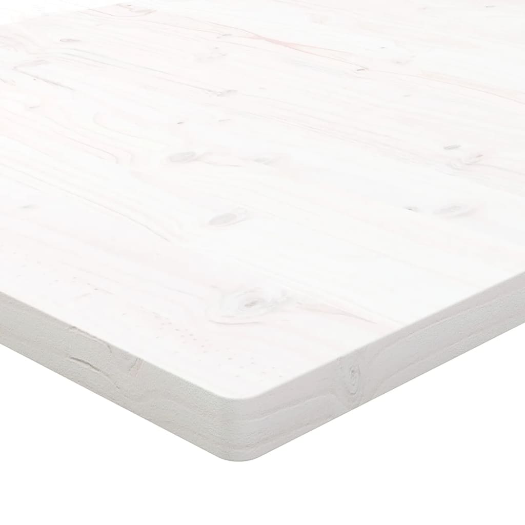 vidaXL Tablero de escritorio madera maciza pino blanco 100x50x2,5 cm