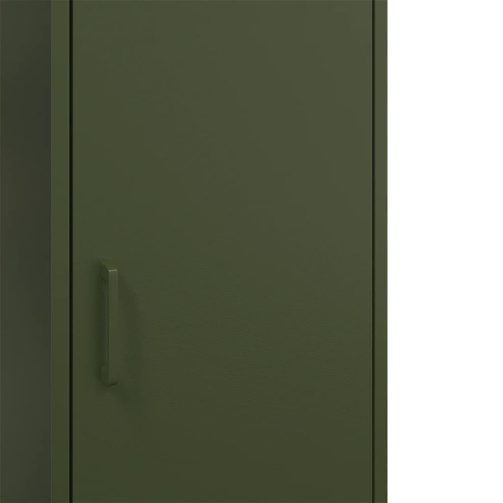 vidaXL Aparador de acero verde oliva 36x39x113 cm