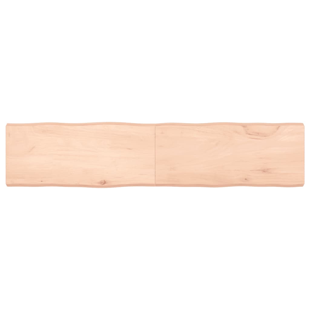 vidaXL Tablero de mesa madera maciza borde natural 180x40x(2-6) cm