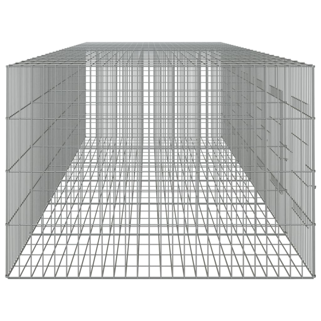 vidaXL Jaula para conejos 6 paneles hierro galvanizado 327x79x54 cm