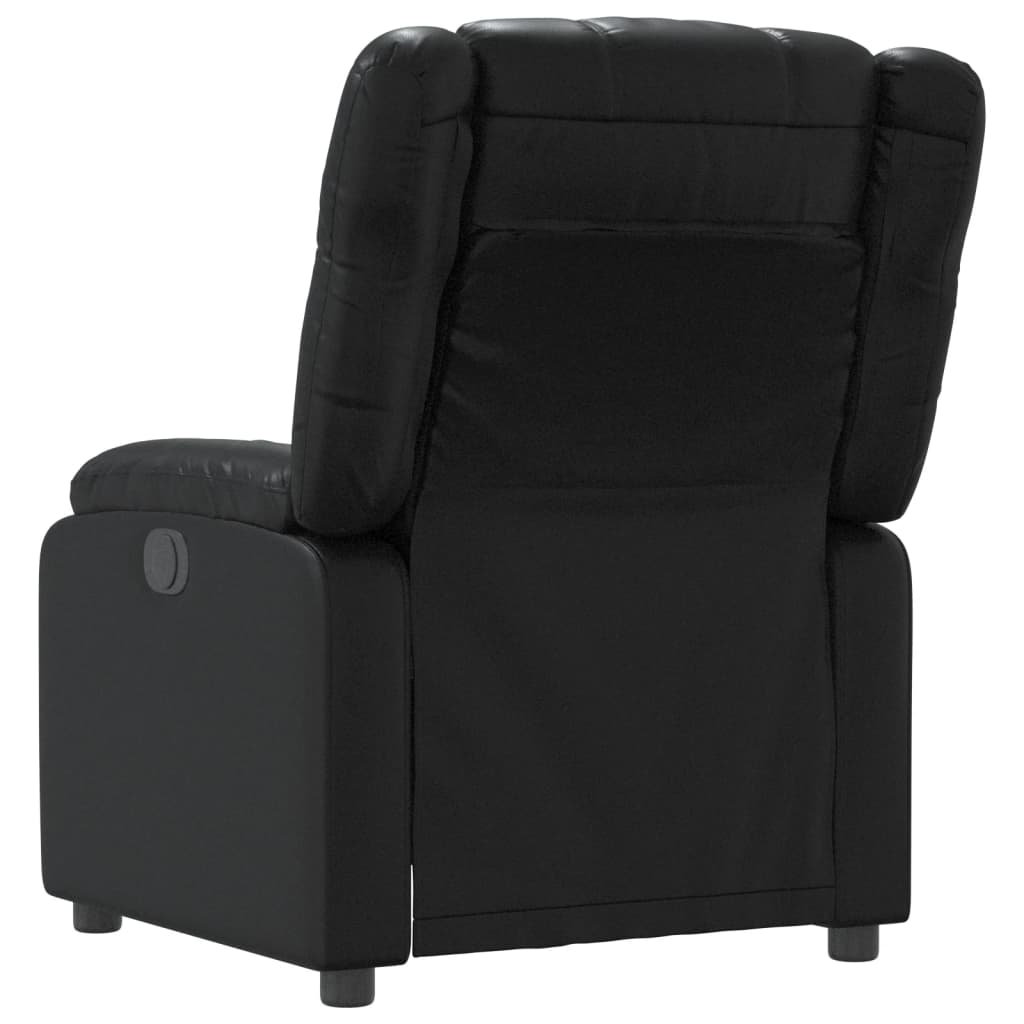 vidaXL Sillón reclinable de cuero sintético negro