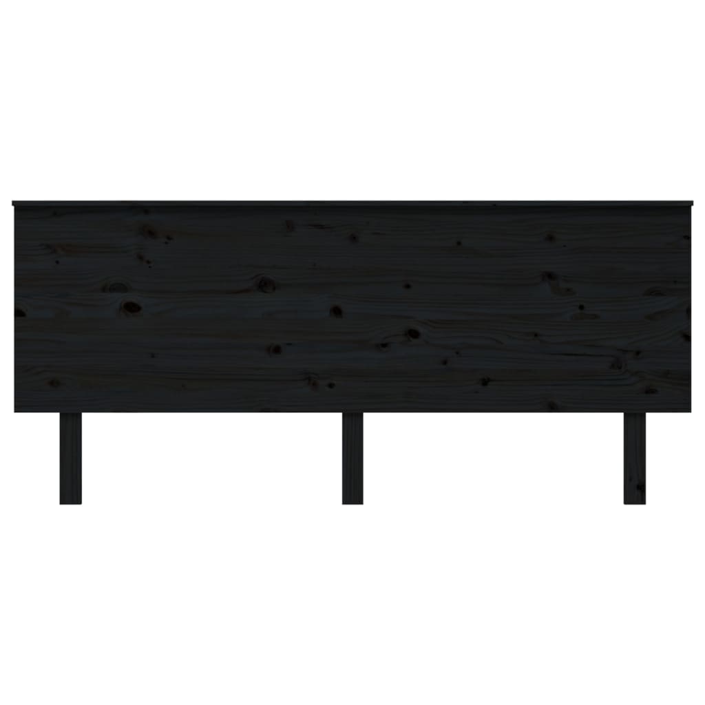 vidaXL Cabecero de cama madera maciza de pino negro 184x6x82,5 cm