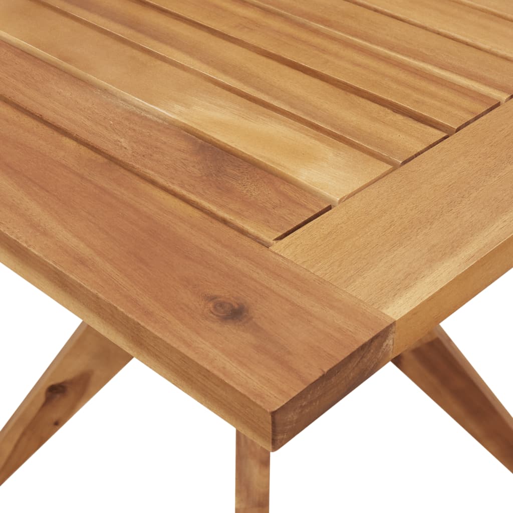 vidaXL Mesa de jardín cuadrada madera maciza de acacia 85x85x75 cm